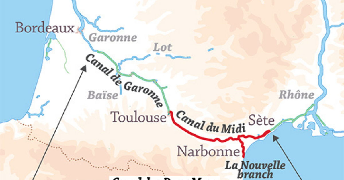 Canal du midi map
