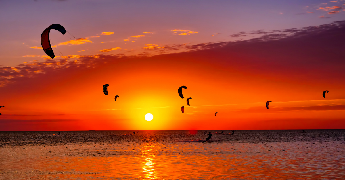 kite surfing at Gruissan